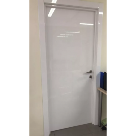 Дверь межкомнатная 500 с алюминиевой кромкой, глянец (глухая)